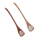 Max Wooden Hollow Out Honey Spoon Long Handle Coffee Stirring Spoon Brown