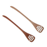 Max Wooden Hollow Out Honey Spoon Long Handle Coffee Stirring Spoon Brown