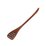 Max Wooden Hollow Out Honey Spoon Long Handle Coffee Stirring Spoon Brown