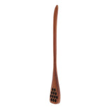 Max Wooden Hollow Out Honey Spoon Long Handle Coffee Stirring Spoon Brown