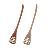 Max Wooden Hollow Out Honey Spoon Long Handle Coffee Stirring Spoon Brown