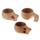 Max Nordic Style Wood Craft Drinking Cup Finland Handmade Dual Mug 2 Holes