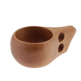 Max Nordic Style Wood Craft Drinking Cup Finland Handmade Dual Mug 2 Holes
