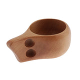 Max Nordic Style Wood Craft Drinking Cup Finland Handmade Dual Mug 2 Holes