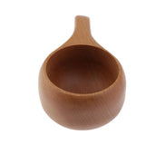 Max Nordic Style Wood Craft Drinking Cup Finland Handmade Dual Mug 2 Holes