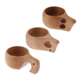 Max Nordic Style Wood Craft Drinking Cup Finland Handmade Dual Mug 2 Holes