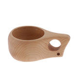 Max Nordic Style Wood Craft Drinking Cup Finland Handmade Dual Mug 1 Holes