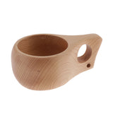 Max Nordic Style Wood Craft Drinking Cup Finland Handmade Dual Mug 1 Holes