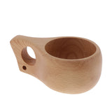 Max Nordic Style Wood Craft Drinking Cup Finland Handmade Dual Mug 1 Holes