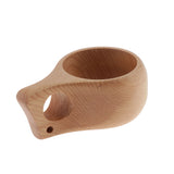 Max Nordic Style Wood Craft Drinking Cup Finland Handmade Dual Mug 1 Holes
