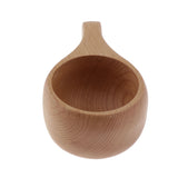 Max Nordic Style Wood Craft Drinking Cup Finland Handmade Dual Mug 1 Holes
