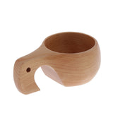 Max Nordic Style Wood Craft Drinking Cup Finland Handmade Dual Mug Curved Grip