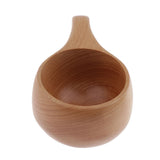 Max Nordic Style Wood Craft Drinking Cup Finland Handmade Dual Mug Curved Grip