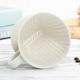 Max European Style Ceramic Coffee Filter Cup Ceramic Coffee Dripper White