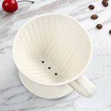 Max European Style Ceramic Coffee Filter Cup Ceramic Coffee Dripper White
