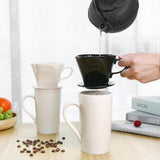 Max European Style Ceramic Coffee Filter Cup Ceramic Coffee Dripper White