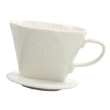 Max European Style Ceramic Coffee Filter Cup Ceramic Coffee Dripper White
