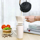 Max European Style Ceramic Coffee Filter Cup Ceramic Coffee Dripper White