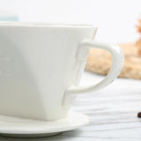 Max European Style Ceramic Coffee Filter Cup Ceramic Coffee Dripper White