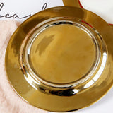 Max Golden European Style Ceramic Plate Dessert Beef Steak Spaghetti Plate
