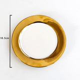 Max Golden European Style Ceramic Plate Dessert Beef Steak Spaghetti Plate