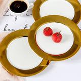 Max Golden European Style Ceramic Plate Dessert Beef Steak Spaghetti Plate
