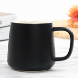 Max Ceramic Water Coffee Cup with Spoon Gifts for Lovers Water Coffee Cup Black