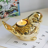 Max Cute Birds Shaped Animals Figurines Sculpture for Home Decor Gifts Golden L