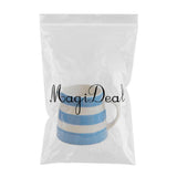 Max 1 Pc White Blue Stripe Ceramic Cup Mug with Handle for Milk Coffee Tea etc S