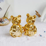 Max 1 Pc Modern Abstract Ceramic Bear Figurine Desktop Decor Children Kids Gift