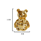 Max 1 Pc Modern Abstract Ceramic Bear Figurine Desktop Decor Children Kids Gift