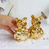 Max 1 Pc Modern Abstract Ceramic Bear Figurine Desktop Decor Children Kids Gift