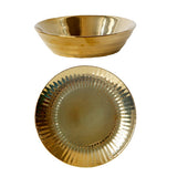 Max 1 Pc Exquisite Stylish Gold-plated Ceramic Tableware Dish Plate 17.5x4.5cm