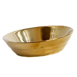 Max 1 Pc Exquisite Stylish Gold-plated Ceramic Tableware Dish Plate 17.5x4.5cm
