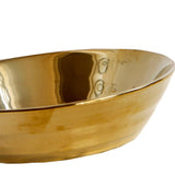 Max 1 Pc Exquisite Stylish Gold-plated Ceramic Tableware Dish Plate 17.5x4.5cm