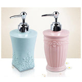 Shampoo Lotion Hand Pump Container Soap Liquid Dispenser Pink Round Bottom