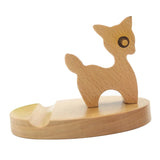 Max Solid Wood Animal Moible Phone Holder Desk Stand Holder for Phone Tablets Deer