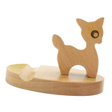 Max Solid Wood Animal Moible Phone Holder Desk Stand Holder for Phone Tablets Deer