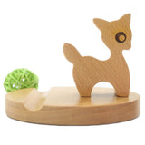 Max Solid Wood Animal Moible Phone Holder Desk Stand Holder for Phone Tablets Deer