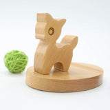 Max Solid Wood Animal Moible Phone Holder Desk Stand Holder for Phone Tablets Deer