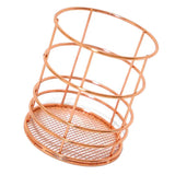 Maxbell Wire Storage Basket Bin Organizer Holder for Kithen Bathroom Rose Gold Round - Aladdin Shoppers