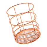 Maxbell Wire Storage Basket Bin Organizer Holder for Kithen Bathroom Rose Gold Round - Aladdin Shoppers