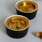 Matte Ceramic Incense Burner Censer with Cover Gasket Desktop Ornament