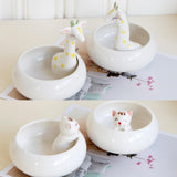 Maxbell Creative Cute Ceramic Flower Pot Succulent Plant Container White Cat - Aladdin Shoppers