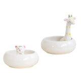 Maxbell Creative Cute Ceramic Flower Pot Succulent Plant Container White Cat - Aladdin Shoppers