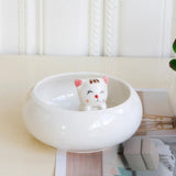 Maxbell Creative Cute Ceramic Flower Pot Succulent Plant Container White Cat - Aladdin Shoppers