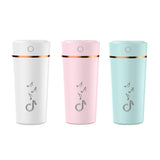 Maxbell Air Humidifier Home Office Car Outdoor 200ml LED Light White/Pink/Blue White - Aladdin Shoppers