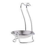 Maxbell  Home Kitchen Spoon Rest Holder Stainless Steel Rack Swan Shape Round Bowls