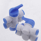 Maxbell 2pcs Plastic Water Filter Fittings Water Pipe Connector A- DN8 Ball Valve