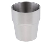 Max Double Wall Wine Cup Beer Mug Hot/Cold Beverage 260ml Silver A